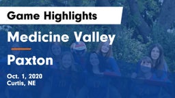 Medicine Valley  vs Paxton  Game Highlights - Oct. 1, 2020