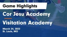 Cor Jesu Academy vs Visitation Academy Game Highlights - March 24, 2022