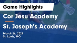 Cor Jesu Academy vs St. Joseph's Academy Game Highlights - March 26, 2024