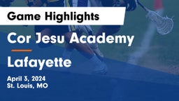Cor Jesu Academy vs Lafayette  Game Highlights - April 3, 2024