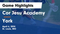 Cor Jesu Academy vs York  Game Highlights - April 6, 2024