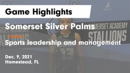 Somerset Silver Palms vs Sports leadership and management  Game Highlights - Dec. 9, 2021