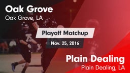 Matchup: Oak Grove High vs. Plain Dealing  2016