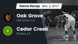 Recap: Oak Grove  vs. Cedar Creek  2017