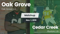Matchup: Oak Grove High vs. Cedar Creek  2018