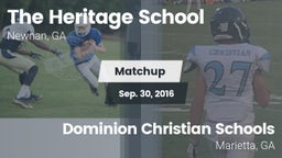 Matchup: The Heritage School vs. Dominion Christian Schools 2016