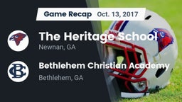 Recap: The Heritage School vs. Bethlehem Christian Academy  2017