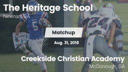Matchup: The Heritage School vs. Creekside Christian Academy 2018