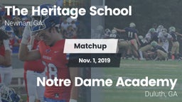 Matchup: The Heritage School vs.      Notre Dame Academy 2019