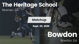 Matchup: The Heritage School vs. Bowdon  2020