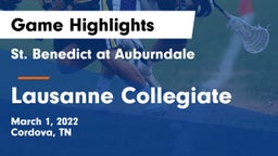 St. Benedict at Auburndale   vs Lausanne Collegiate  Game Highlights - March 1, 2022