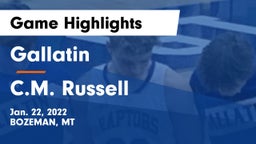 Gallatin  vs C.M. Russell  Game Highlights - Jan. 22, 2022