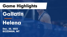 Gallatin  vs Helena  Game Highlights - Dec. 20, 2023