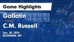Gallatin  vs C.M. Russell  Game Highlights - Jan. 20, 2024