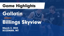 Gallatin  vs Billings Skyview  Game Highlights - March 2, 2024