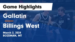 Gallatin  vs Billings West  Game Highlights - March 2, 2024