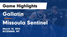 Gallatin  vs Missoula Sentinel  Game Highlights - March 10, 2024