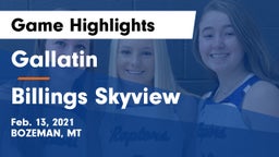 Gallatin  vs Billings Skyview  Game Highlights - Feb. 13, 2021