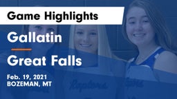Gallatin  vs Great Falls  Game Highlights - Feb. 19, 2021