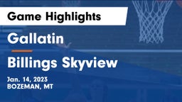 Gallatin  vs Billings Skyview  Game Highlights - Jan. 14, 2023