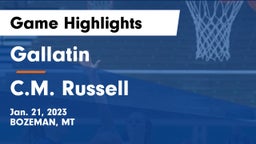 Gallatin  vs C.M. Russell  Game Highlights - Jan. 21, 2023