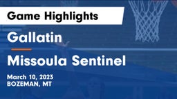 Gallatin  vs Missoula Sentinel  Game Highlights - March 10, 2023