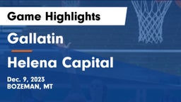 Gallatin  vs Helena Capital  Game Highlights - Dec. 9, 2023