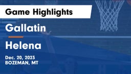 Gallatin  vs Helena  Game Highlights - Dec. 20, 2023