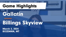 Gallatin  vs Billings Skyview  Game Highlights - March 2, 2024