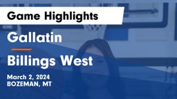 Gallatin  vs Billings West  Game Highlights - March 2, 2024