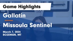 Gallatin  vs Missoula Sentinel  Game Highlights - March 7, 2024