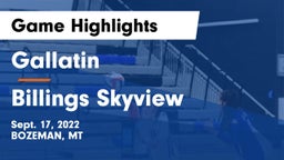 Gallatin  vs Billings Skyview  Game Highlights - Sept. 17, 2022