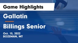 Gallatin  vs Billings Senior  Game Highlights - Oct. 15, 2022