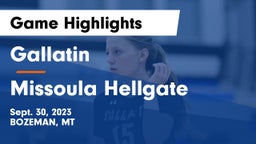 Gallatin  vs Missoula Hellgate  Game Highlights - Sept. 30, 2023