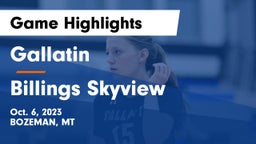 Gallatin  vs Billings Skyview  Game Highlights - Oct. 6, 2023