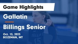 Gallatin  vs Billings Senior  Game Highlights - Oct. 13, 2023