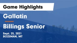 Gallatin  vs Billings Senior  Game Highlights - Sept. 25, 2021