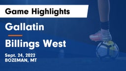 Gallatin  vs Billings West  Game Highlights - Sept. 24, 2022