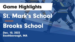 St. Mark's School vs Brooks School Game Highlights - Dec. 10, 2022