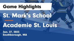 St. Mark's School vs Academie St. Louis Game Highlights - Jan. 27, 2023