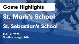 St. Mark's School vs St. Sebastian's School Game Highlights - Feb. 4, 2023