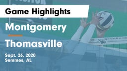 Montgomery  vs Thomasville Game Highlights - Sept. 26, 2020