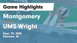 Montgomery  vs UMS-Wright  Game Highlights - Sept. 29, 2020