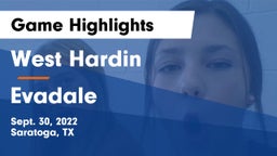 West Hardin  vs Evadale  Game Highlights - Sept. 30, 2022