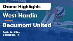West Hardin  vs Beaumont United Game Highlights - Aug. 12, 2023
