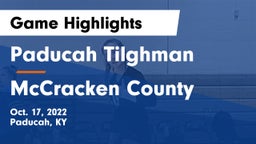 Paducah Tilghman  vs McCracken County  Game Highlights - Oct. 17, 2022