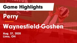 Perry  vs Waynesfield-Goshen  Game Highlights - Aug. 27, 2020