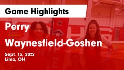Perry  vs Waynesfield-Goshen  Game Highlights - Sept. 13, 2022