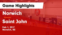 Norwich  vs Saint John Game Highlights - Feb 1, 2017