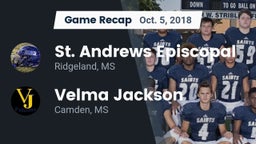 Recap: St. Andrews Episcopal  vs. Velma Jackson  2018